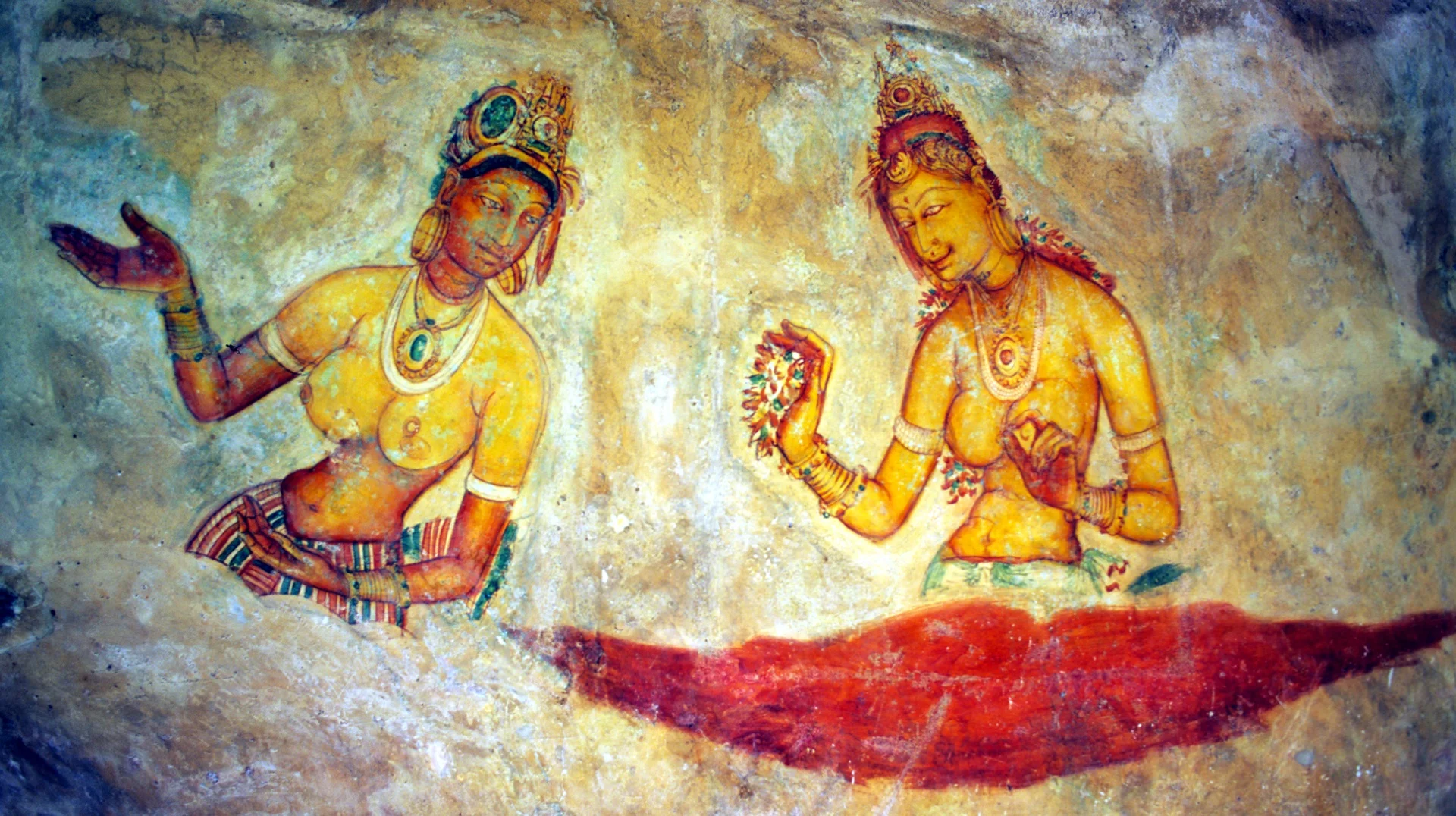 Sri-Lanka_Sigiriya_Apsara_Wolkenmaedchen